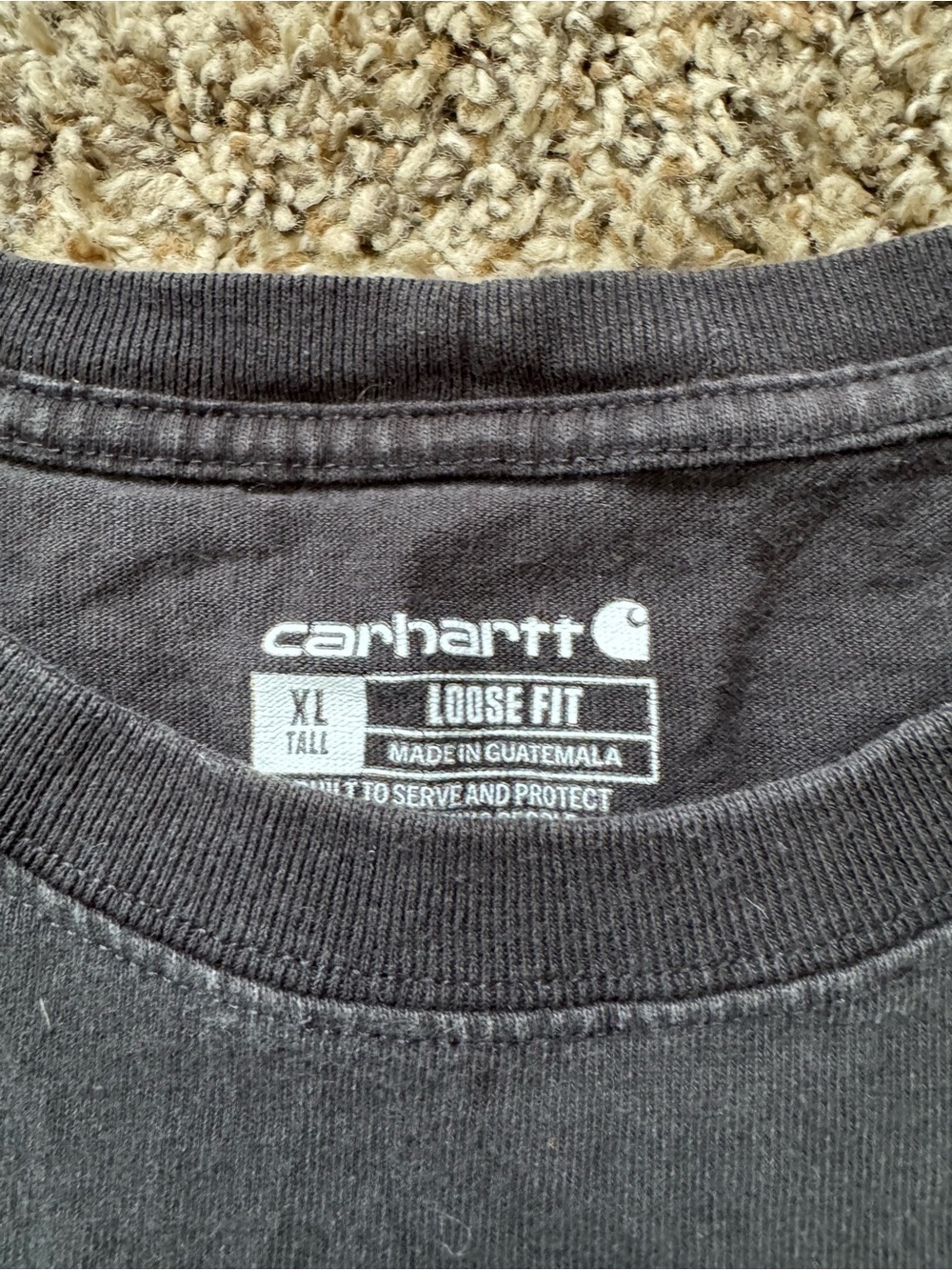 Carhartt Long-Sleeve Pocket Tee - Black View 2